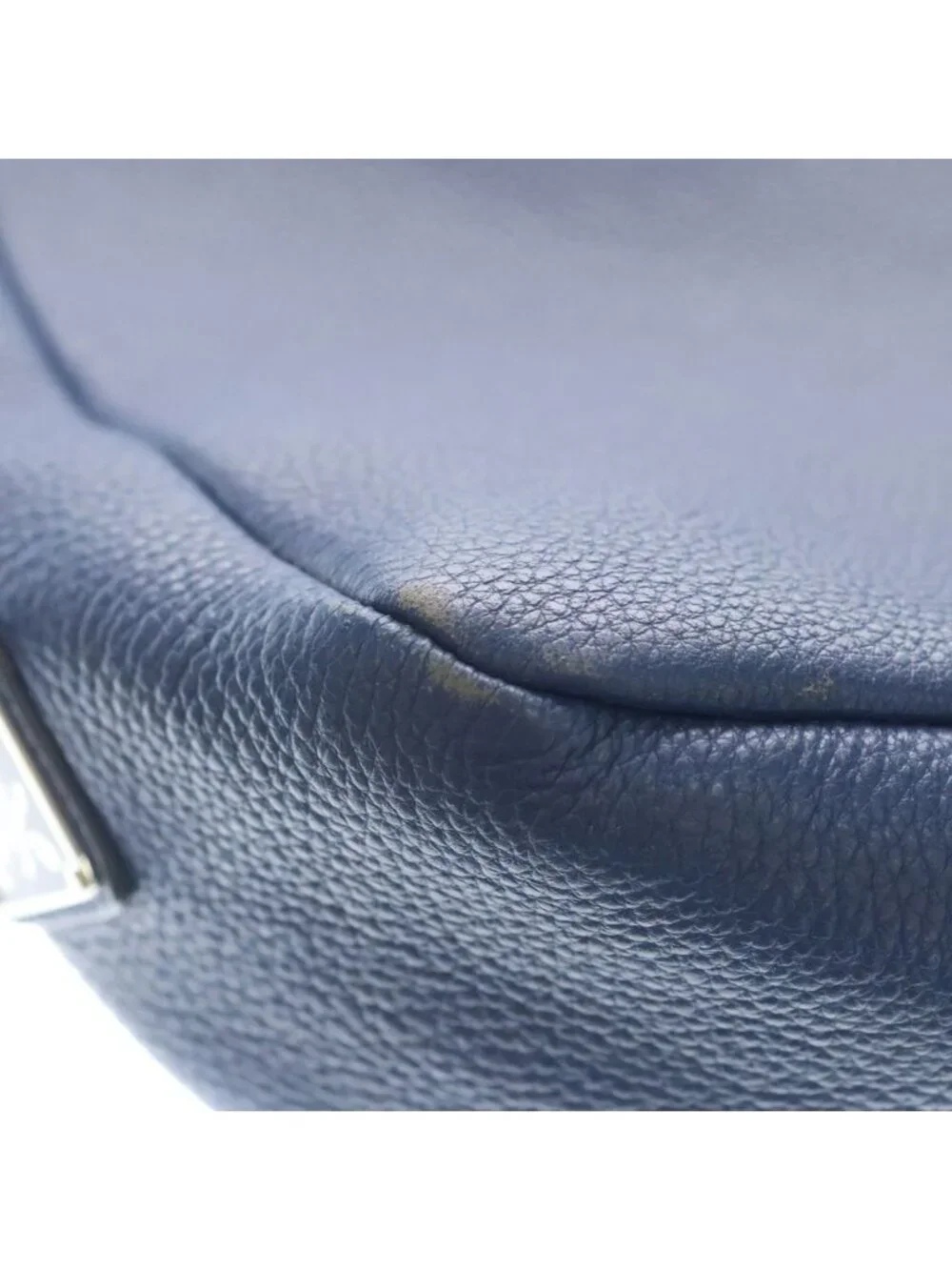 Prada Triangle Logo Tote Blue Leather - Picture 6 of 6